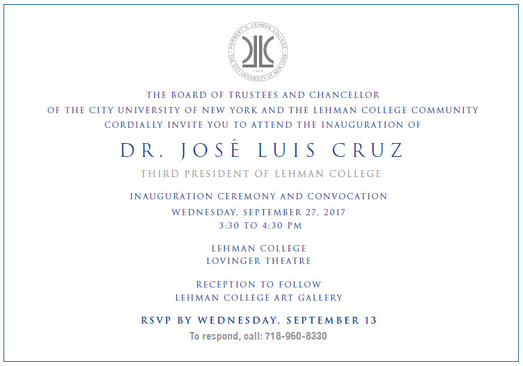 A Message from Lehman College President José Luis Cruz