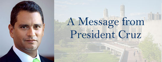 A Message from Lehman College President José Luis Cruz
