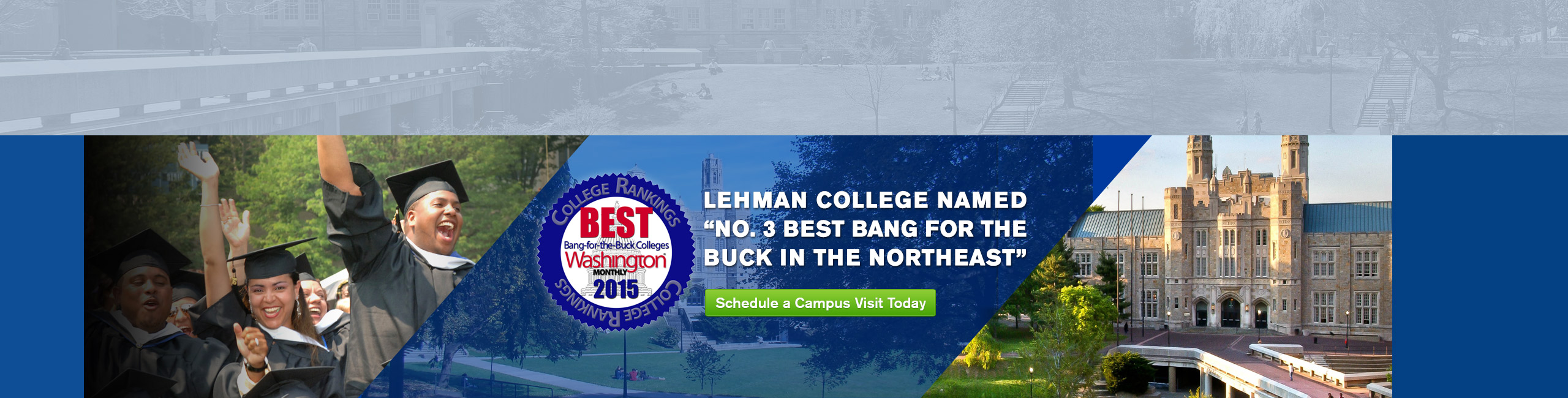 Lehman College Honored: #3 Best Bang for the Buck in the Northeast