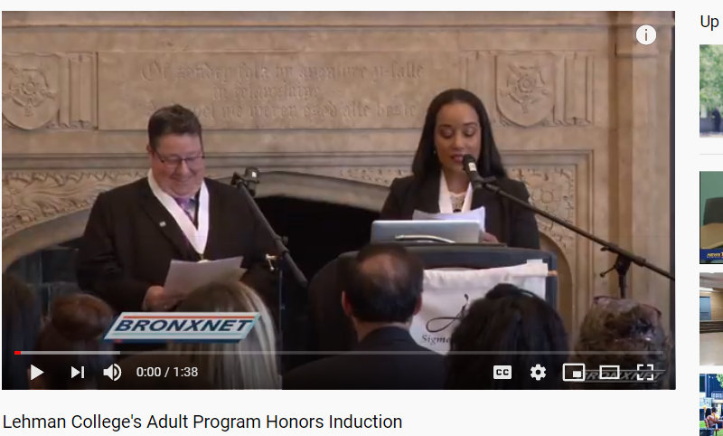 Lehman College's Adult Program Honors Induction