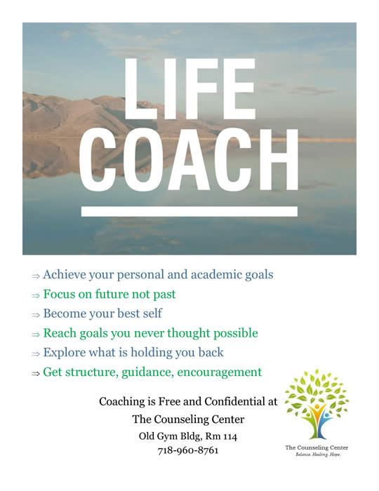 Counseling Center at Lehman College - Life Coaching - Lehman College