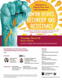 Conference: Disasters in Puerto Rico and the Caribbean: Human Rights, Recovery, and Resistance