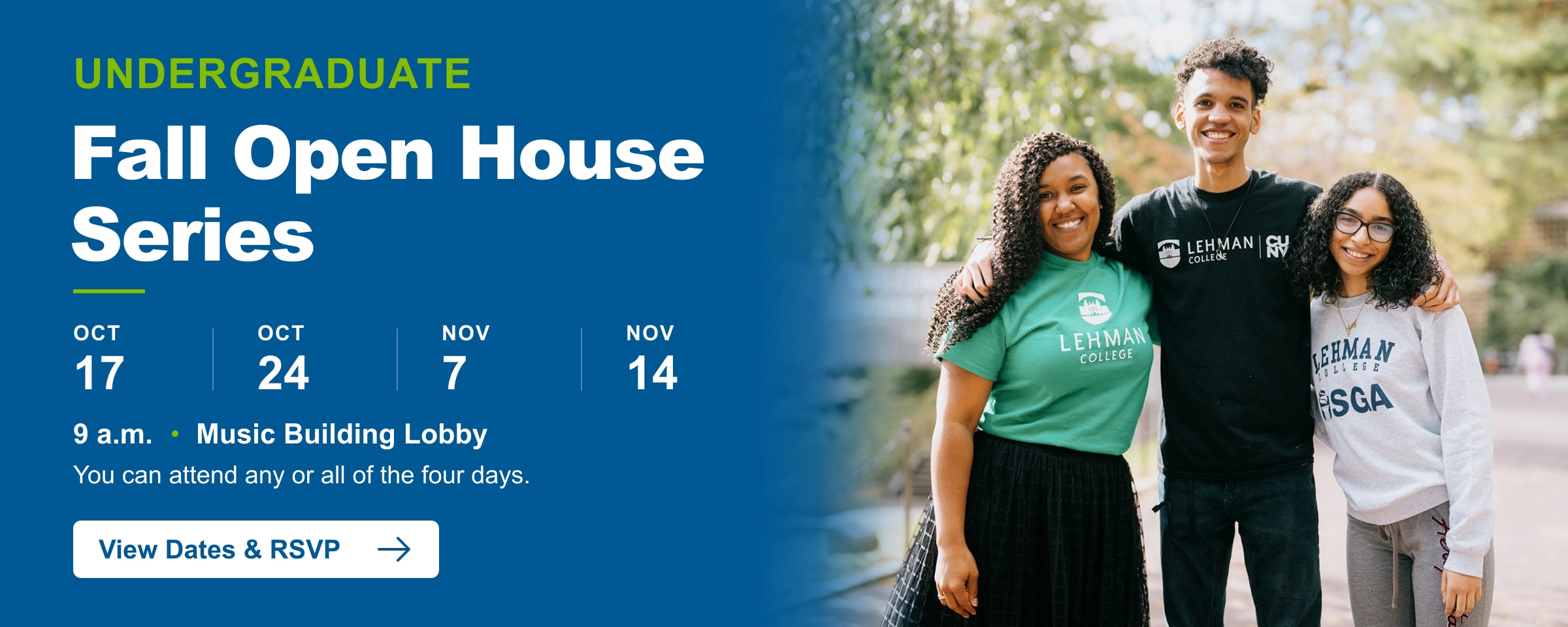 Fall 2026 - Undergraduate Open House Series - Banner