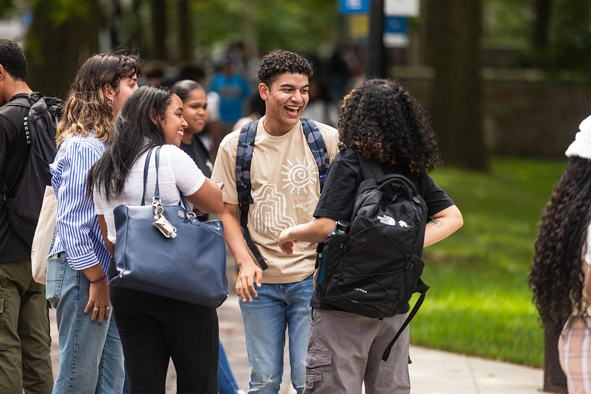 Photo of students while on campus