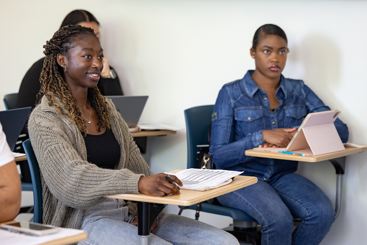 Photo of students sitting in a classroom