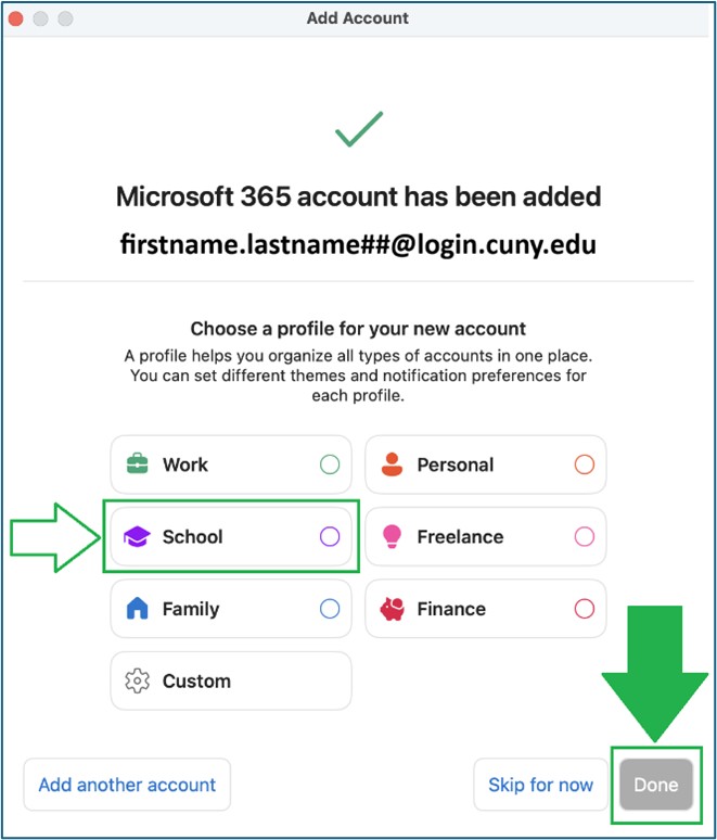 How to Add Your New Student Email to the Outlook App Desktop Windows Step step16