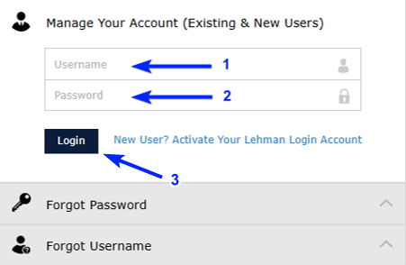 How to Change Your Lehman Login Account Password - Step 2