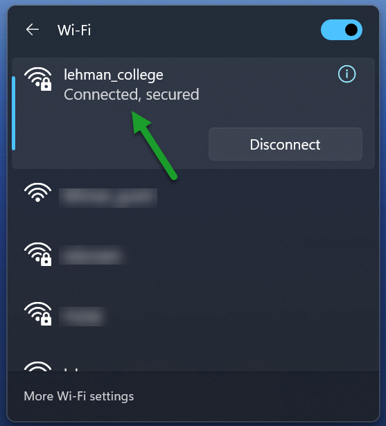 Connect to Wi-Fi using Windows 11 Device - Step 5