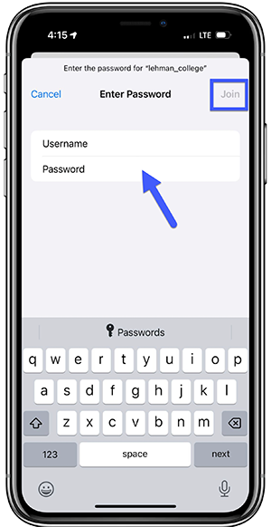 Connect to Wi-Fi using iPhone - Step 3a