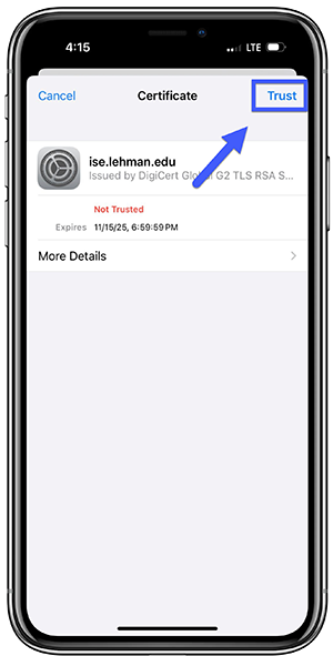 Connect to Wi-Fi using iPhone - Step 4