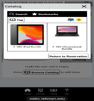 Select Your Device Screen