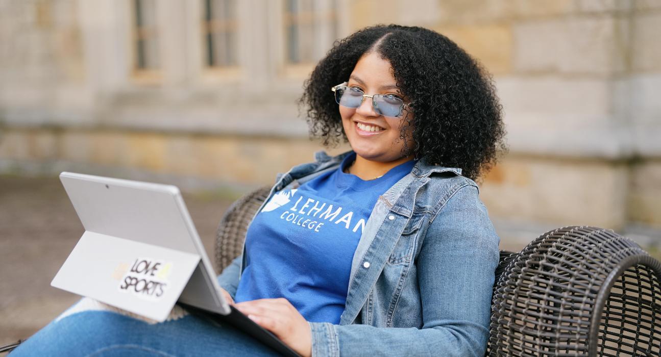 Student on Computer