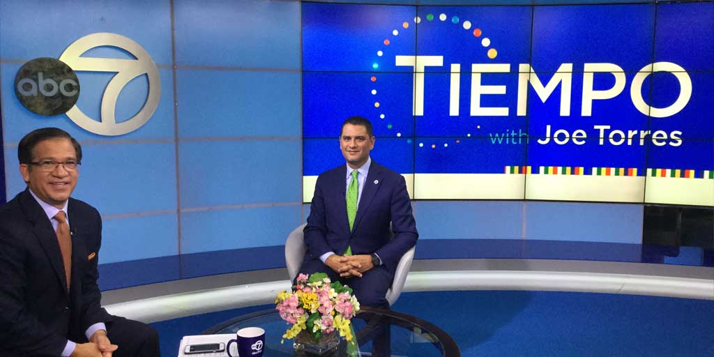 Photo of President Cruz on Channel 7's Tiempo