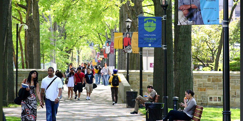 Photo of Lehman Students Walking on Campus