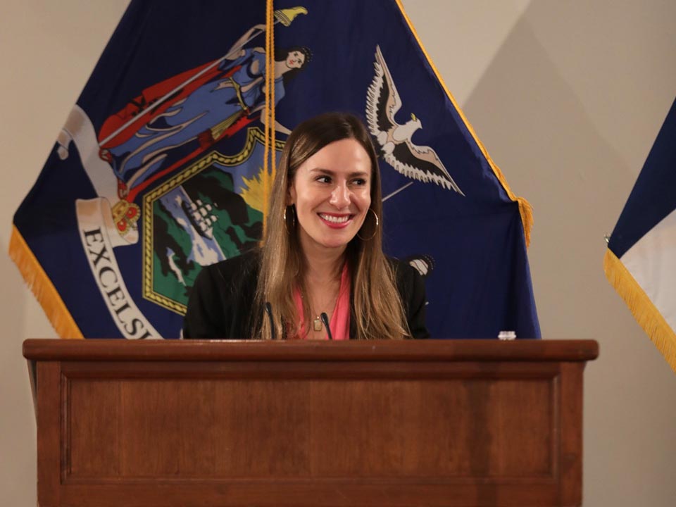 State Senator Alessandra Biaggi Presses for "Acts of Change" in Lehman Lecture