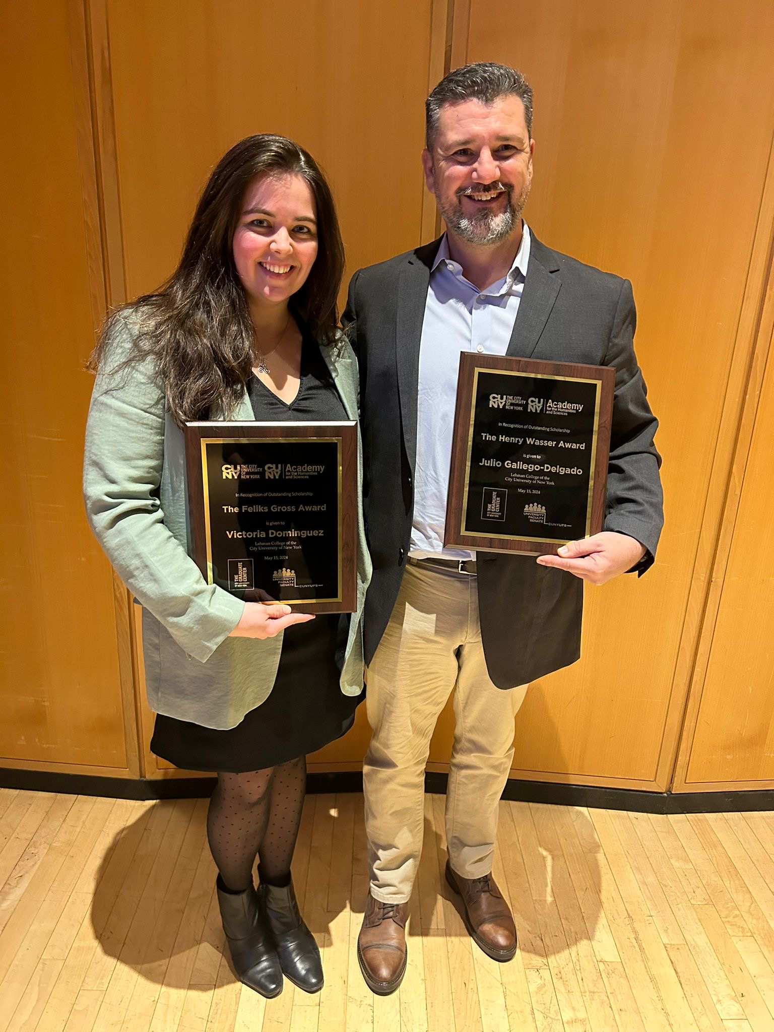 Assistant Professors Victoria Dominguez and Julio Gallego-Delgado presented on their work at the CUNY Graduate Center.