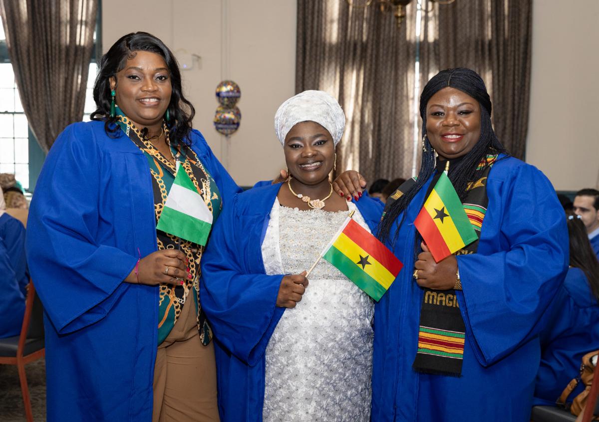 Joy Maduakor, Mariama Mustapha, and Bridgette Owusu-Ansah are internationally trained nurses who graduated from the NYC Small Business Services Department (SBS)'s NCLEX-RN ELL Program. 