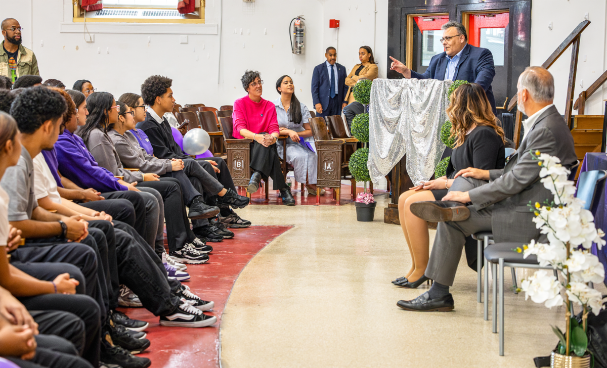 World View High School in The Bronx hosted the CUNY and NYC Schools Chancellors with Lehman President Fernando Delgado