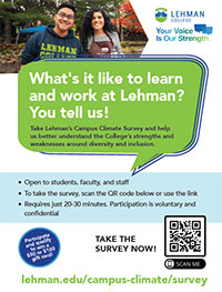 Lehman College Campus Climate Survey Signage Photo Update 02