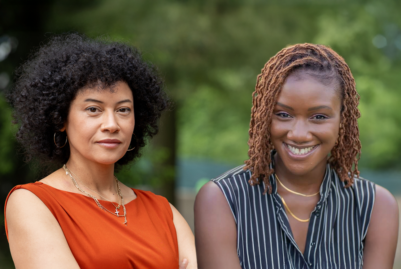 Sarah Ohmer (left) and Dialika Sall
