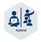 Photo of icons representing Hybrid instruction