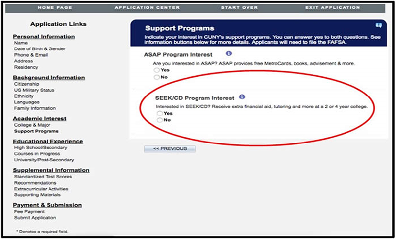 Support Programs – SEEK/CD Interest