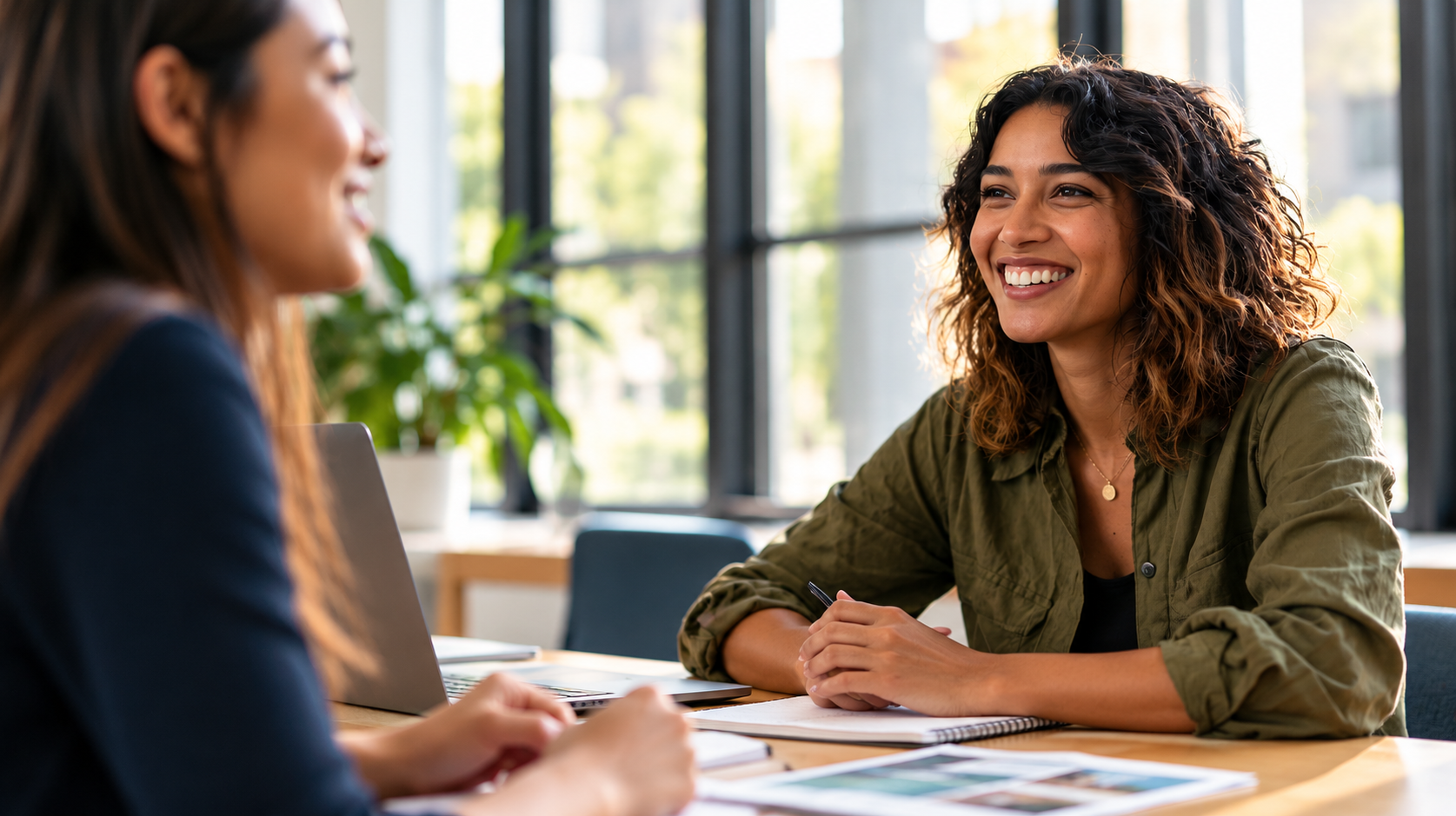 Warm Office Conversation