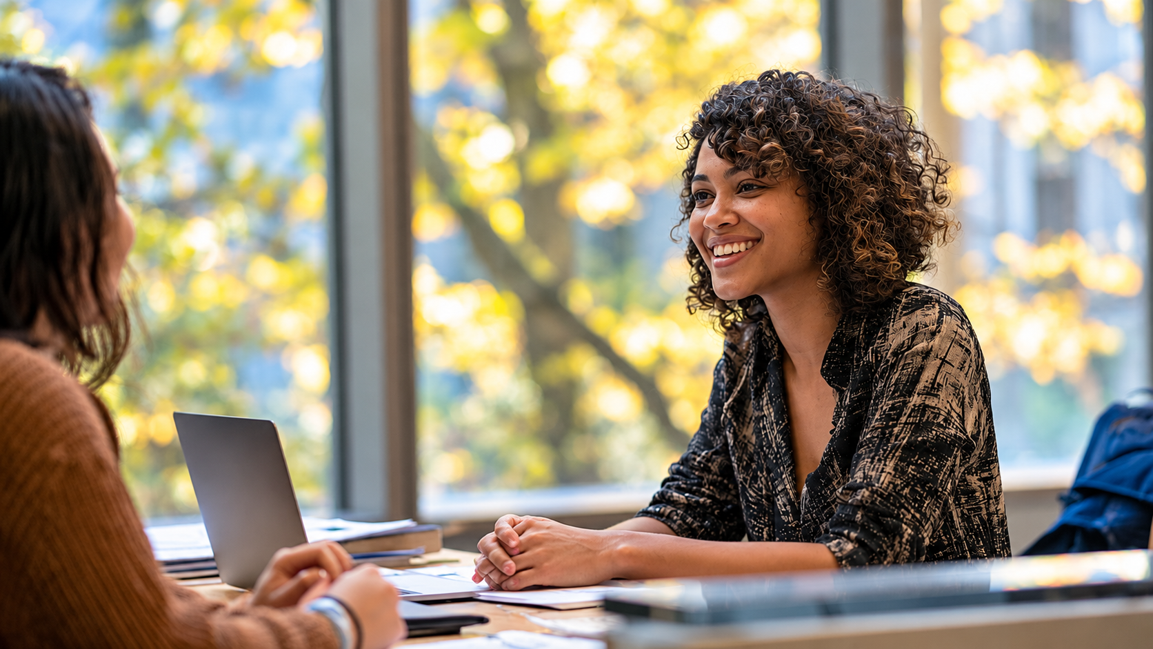 Warm Study Table Conversation