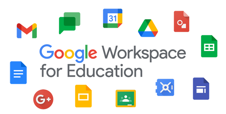 various google apps surrounding the words Google Workspace for Education
