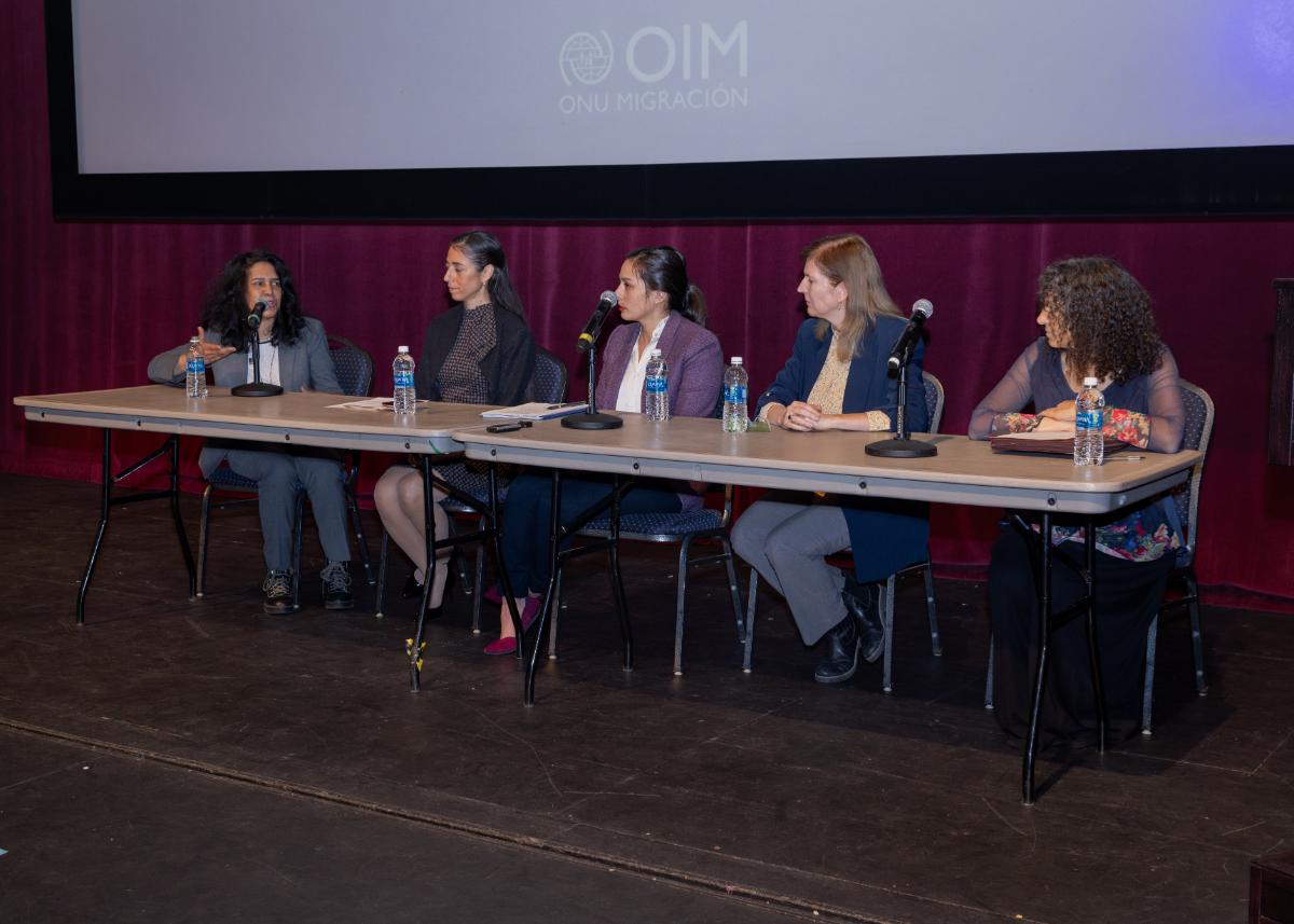 Panelist at table