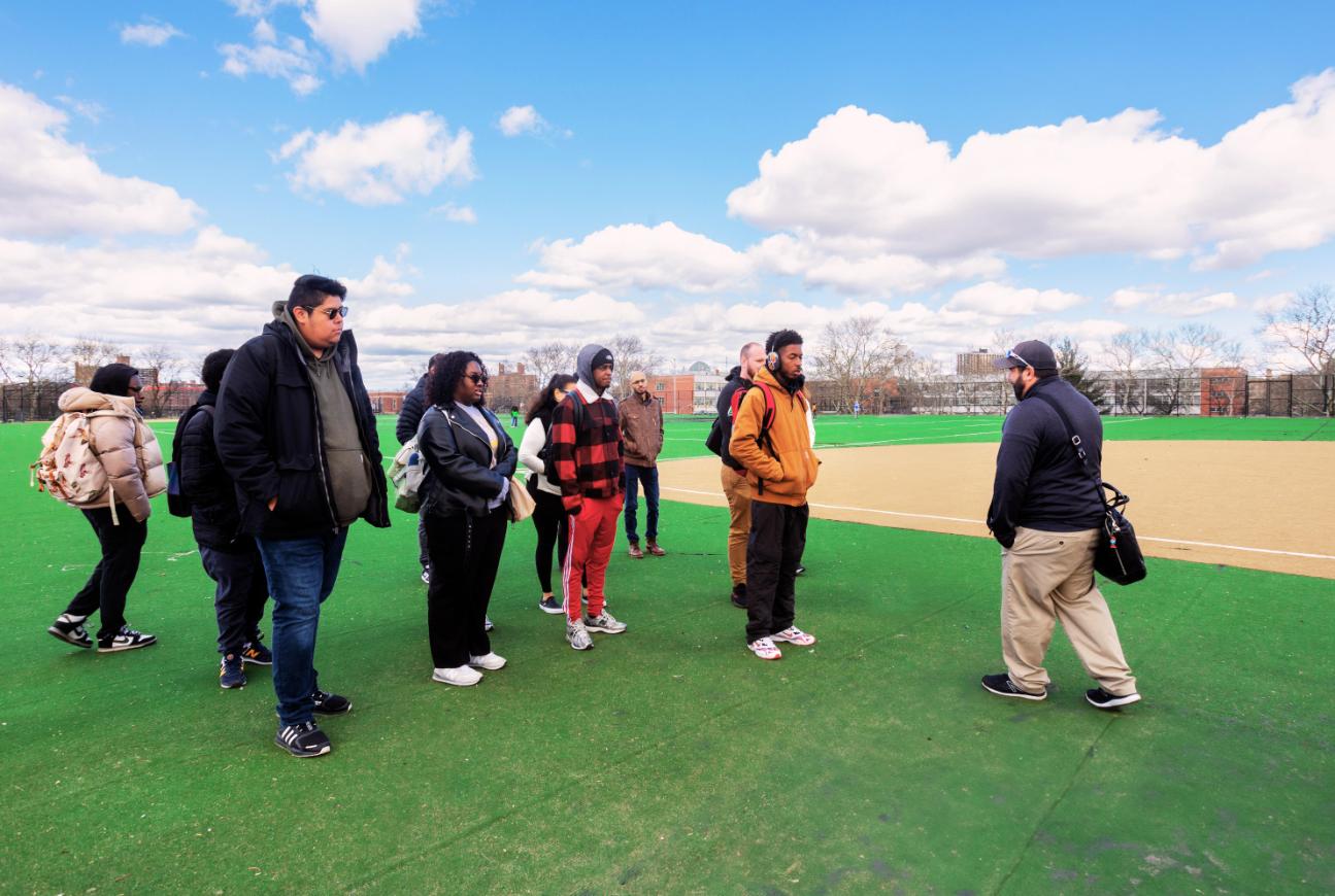 Students Playing on a field